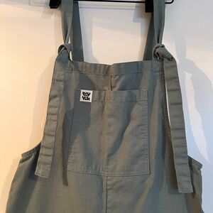 Lucy & Yak Organic Cotton Overalls in Blue/Green